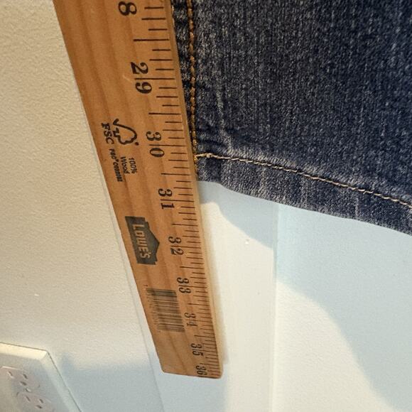 LEI Jeans Women 9 Blue Sophia Hipster Flare Distressed Y2K Grunge Whiskering - Picture 6 of 12